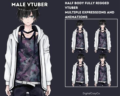 free male vtuber models|If anyone wants free vtuber/psd files, here's the website.